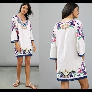 Olympia Embroidered Tunic Dress
